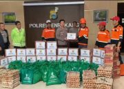 Polres Enrekang Menerima Paket Bantuan Dari Baznas Untuk Disalurkan Kepada Personel Yang Terdampak Banjir