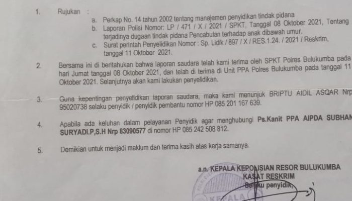 Kasus Pencabulan Anak Di Bulukumba Mangkrak Pihak UPT PPA Tidak Becus Menangani nya .