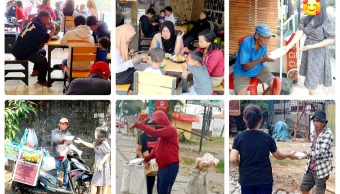Berbagi Kasih Kepada Sesama, Manajemen Virginia Food dan Virendy Cafe Gelar “Kamis Berkah”