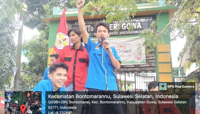 Aliansi pemuda Bontomarannu Geruduk Madrasah Tsanawiyah Negeri Gowa. ??.