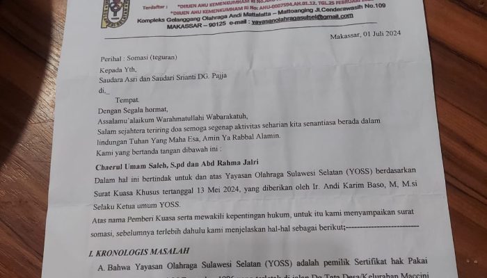 Tidak Puas Dgn Ancaman Pembongkaran! Dg Ramang Dan Chaerul Layangkan Somasi Ke Dg Pajja.