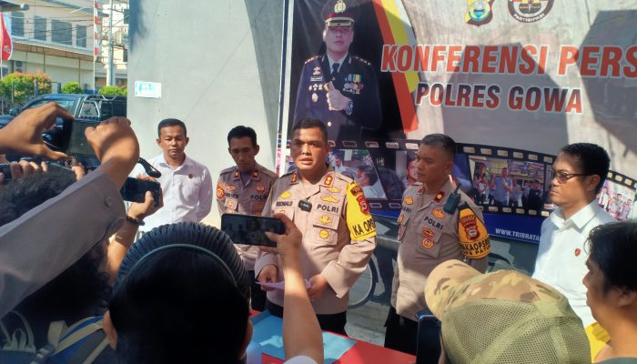 Polres Gowa Gelar Konferensi Pers Kasus Pencabulan Terhadap Anak di Bawah Umur