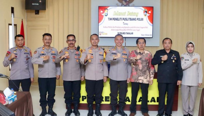 Polres Takalar Terima Kunjungan Puslitbang Polri dalam rangka Evaluasi Website dan Peralatan pada Rekrutmen Anggota Polri