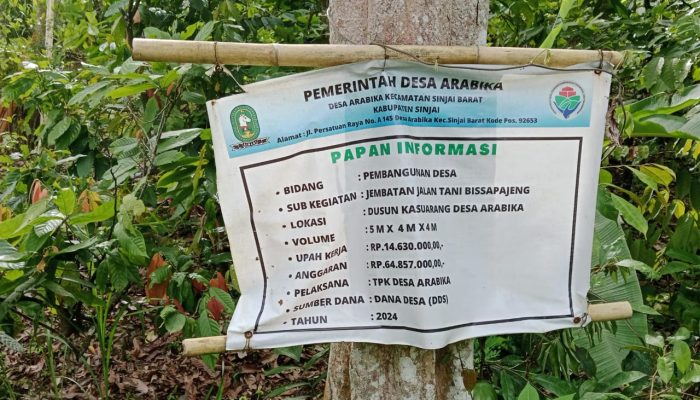 Proyek Jembatan Jalan Tani di Desa Arabika: Analisa Harga Satuan Pekerjaan Menuai Pertanyaan