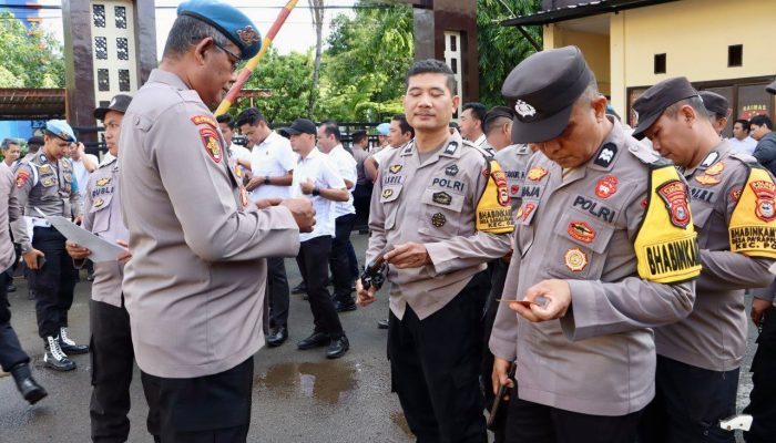 Sie Propam Polres Takalar Lakukan Pemeriksaan dan Pengecekan Senpi Dinas Polri