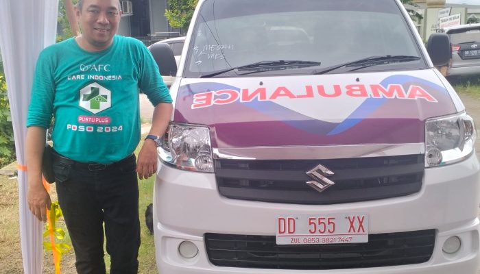 Leader AFC Sulsel Mansyur Nawir  Sumbang 1 Unit Ambulance Gratis Untuk Masyarakat Gowa