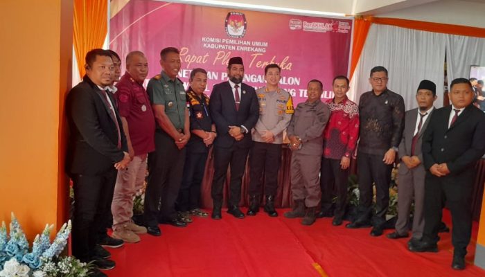 Komisi  Pemilihan Umum DI Kabupaten Enrekang Gelar Rapat Pleno Penetapan Pasangan Calon Terpilih Pilkada 2024