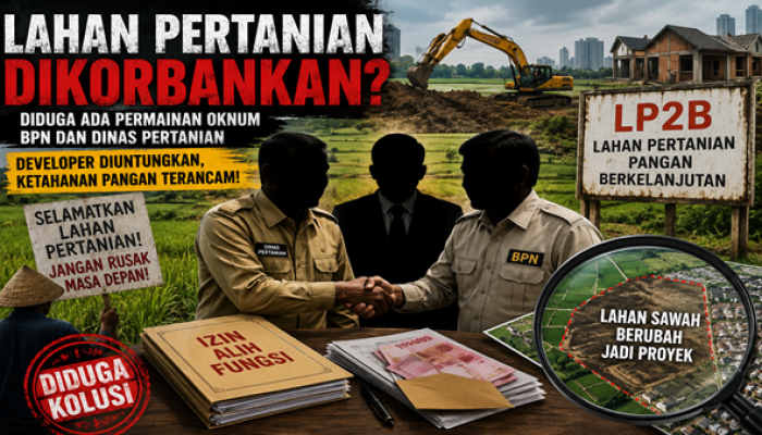 BPN dan Dinas Pertanian Diduga Tutup Mata, Lahan Produktif Terus Beralih Fungsi