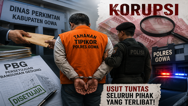 Tak Cukup Kadis Ditahan, Poros Rakyat Minta Tipikor Polres Gowa Usut Kaki Tangan Kasus PBG