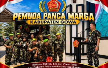 Sukses Pemuda Panca Marga (PPM)Kabupaten Gowa Apresiasi Kegiatan Bela Negara Bersama Keluarga Besar TNI